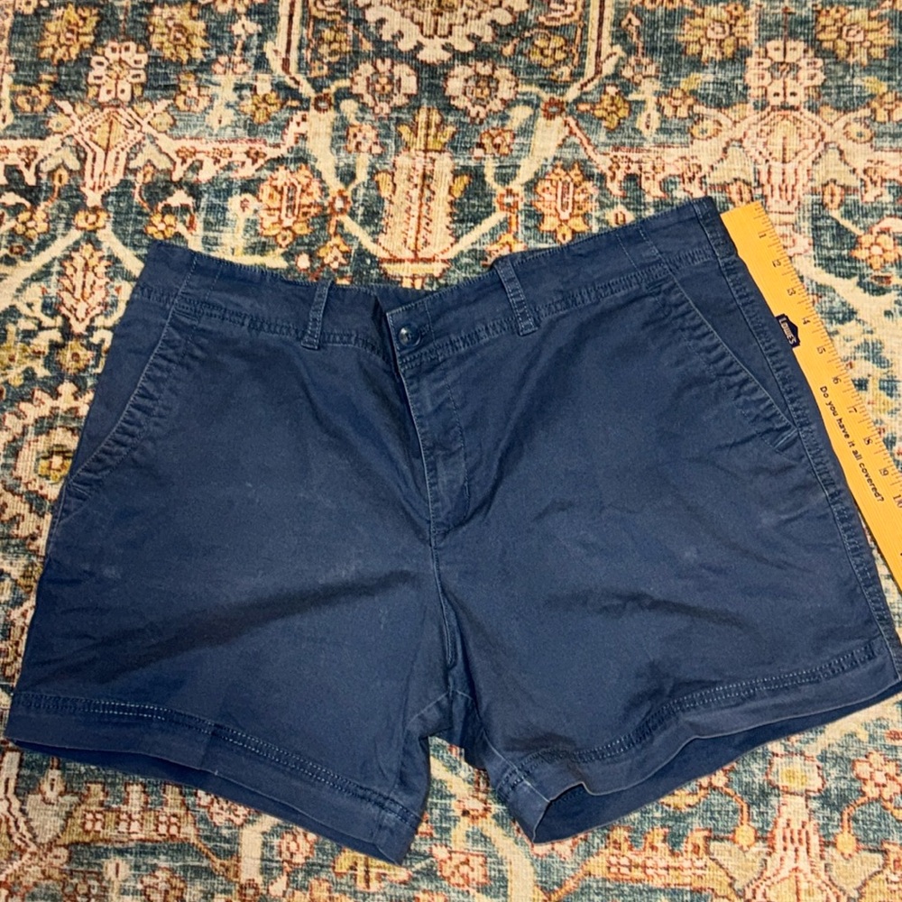 Eddie Bauer women’s size 16 cotton shorts blue 97% cotton 3% spandex